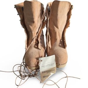 NWT Wellco Army Combat Boot Temperate Weather Vibram Suede Tan Mens Size 15.5 R